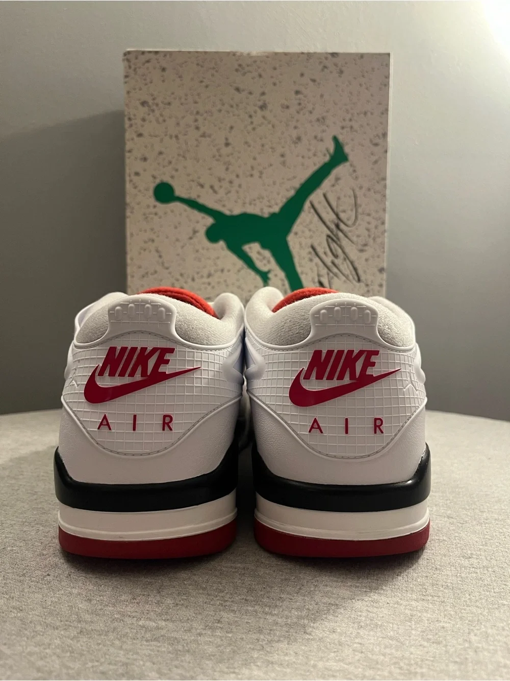 Nike Air Jordan 4 RM White Varsity Fire Red Black Mens Shoe Size 10.5 FQ7939-102